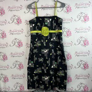 JS signature dress shopping 🛍️ rose 🌹 Stylish Dress black Green Accents shop